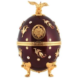 Импириал Колекшън Фаберже Червен Дракон и Птици / Imperial Collection Faberge Red Dragon & Birds