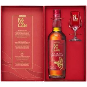 Уиски Кавалан Трипъл Шери Годината на Коня + Дегустационна Чаша / Kavalan Triple Sherry Cask - Year of the Horse 2026 + Glass Gift