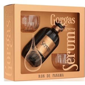 Серум Горгас 8YО + 2 Чаши / Serum Gorgas 8YO Panama Rum & 2 Glasses Set