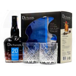 Ром Диктадор 20г. + 2 Чаши / Rum Dictador 20YO Gift Set