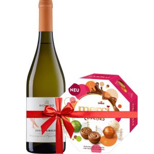 Комплект Пино Гриджо Солиго + Бонбони Мерси 185 гр. / Pinot Grigio Soligo With Merci Classic