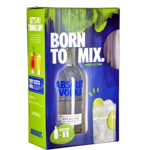 Водка Абсолют + 2 чаши / Absolut Vodka + 2 glasses