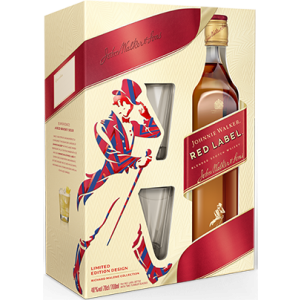 Джони Уокър Червен Етикет + 2 Чаши / Johnnie Walker Red Label + 2 Glasses