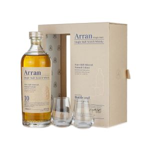 Арън Сингъл Малц 10г. + Подарък 2 Чаши / Arran 10YO Island Single Malt Scotch Whisky + Glass Gift Pack