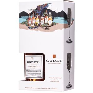Коняк Годет VSOP + 2 Чаши / Godet VSOP + 2 Glasses