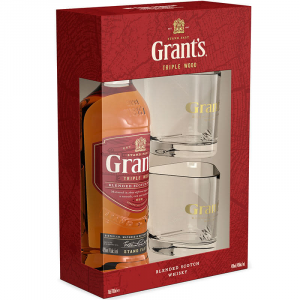 Грантс Трипъл Ууд + 2 Чаши / Grants Triple Wood Glass Set