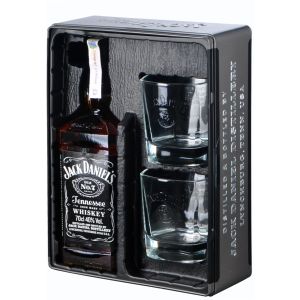 Джак Даниелс + 2 Чаши Метална Кутия / Jack Daniel's Glass Set Metal Box