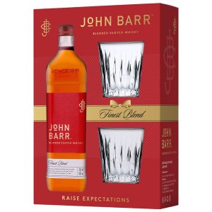 Джон Бар Червен Етикет + 2 Чаши / John Barr Red Label Glass Set