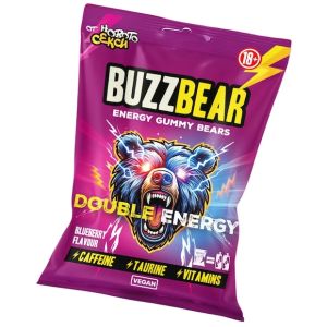 Бъзбеър Енергийни Желирани Мечета Боровинка / BuzzBear Double Energy Gummy Bears Blueberry