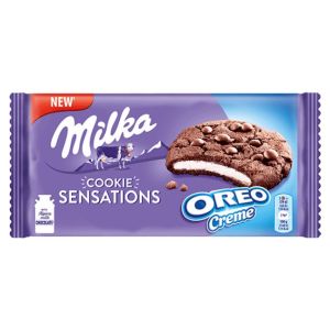 Бисквити Милка Сенсейшънс Орео Крем / Biscuits Milka Sensations Oreo Cream