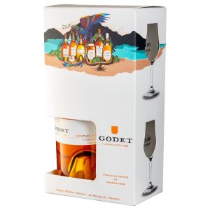 Коняк Годет VS + 2 Чаши / Godet VS + 2 Glasses