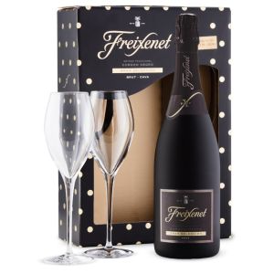 Фреженет Кордон Негро Брут + 2 Чаши / Freixenet Cordon Negro Brut + Gift Pack