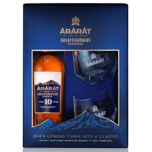 Арарат Ахтамар 10YO + 2 Чаши / Ararat Akhtamar 10YO Glass Set