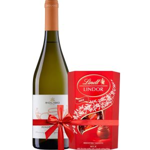 Комплект Пино Гриджо Солиго + Бонбони Линд 200 гр. / Pinot Grigio Soligo With Lindt Classic
