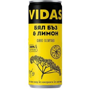 Видас Фино Газиран Бял Бъз с Лимон / Vidas Elderflower & Lemon
