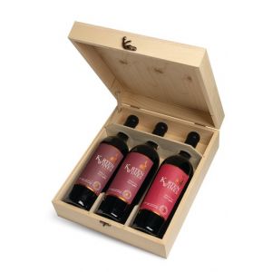 Дървен Сандък Кортен Трилогия Мерло  / Wooden Box Korten Merlot