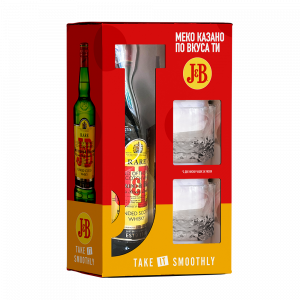 Джей Би + 2 Ниски Чаши / J&B Glass Set