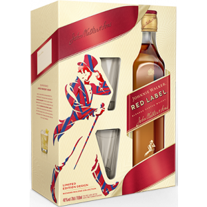 Джони Уокър Червен Етикет + 2 Чаши / Johnnie Walker Red Label + 2 Glasses