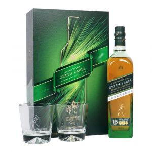 Джони Уокър 15УО Зелен етикет + чаши / Johnnie Walker Green Label 15YO + glass