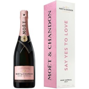 Шампанско Моет Розе Империал Любовна Кутия / Champagne Moet Rose Imperial Love Box