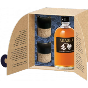 Акаши + 2 японски чаши / Akashi Whisky + 2 "sake" style glasses