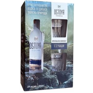 Водка Остоя + 2 Чаши / Vodka Ostoya + 2 Glasses