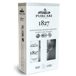 Совиньон Блан Шато Пуркари 1827 + Чаша / Sauvignon Blanc Chateau Purcari 1827 + Glass