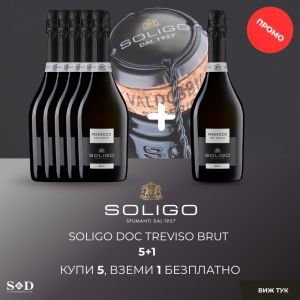 Просеко Солиго Тревизо Брут Промо 5+1 / Prosecco Soligo DOC Treviso Brut 5+1