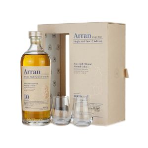 Аран Сингъл Малц 10г. + Подарък 2 Чаши / Arran 10YO Island Single Malt Scotch Whisky + Glass Gift Pack 