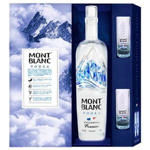 Водка Монтблан + Подарък 2 Чаши / Vodka Montblanc + Glass Gift Set