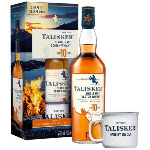 Талискър 10Г. Къмпинг Ескейп с Подарък Канче / Talisker 10YO Campfire Escape Pack