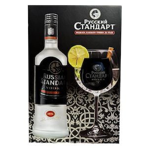Руски Стандарт + Чаша / Russian Standard Vodka + Glass