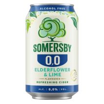 Безалкохолен Сайдер Съмърсби Бъз и Лайм / Somersby Elderflower & Lime Alcohol-Free