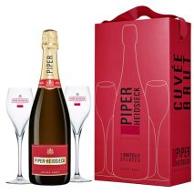 Шампанско Пайпър Хейдсик Брут + 2 Чаши / Champagne Piper Heidsieck Glass Set